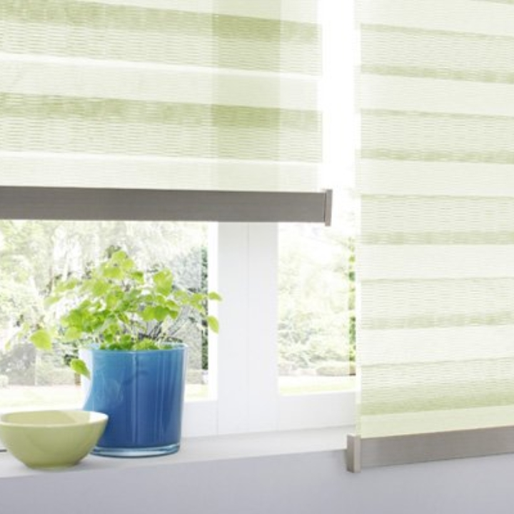 grünes Doppelrollos