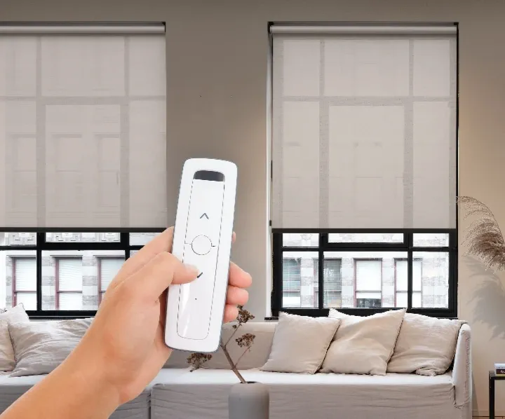 Rollo elektrisch in beige