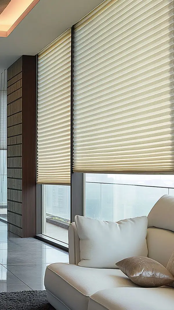 modernes beiges Plissee