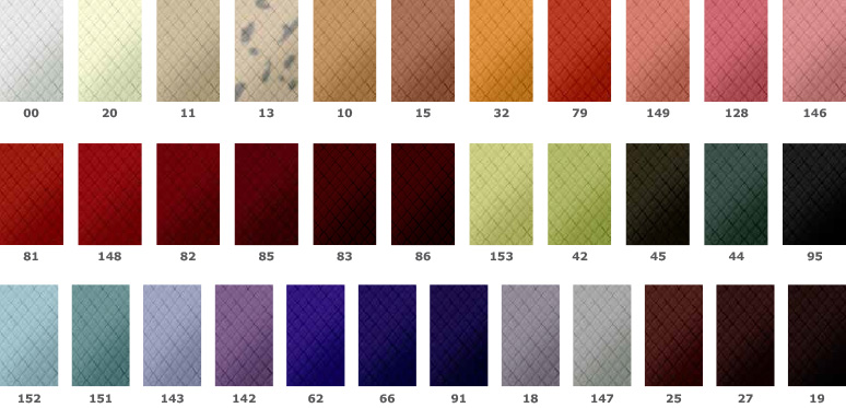 Verschiedene Einfassbänder für Markisen in zahlreichen Farben