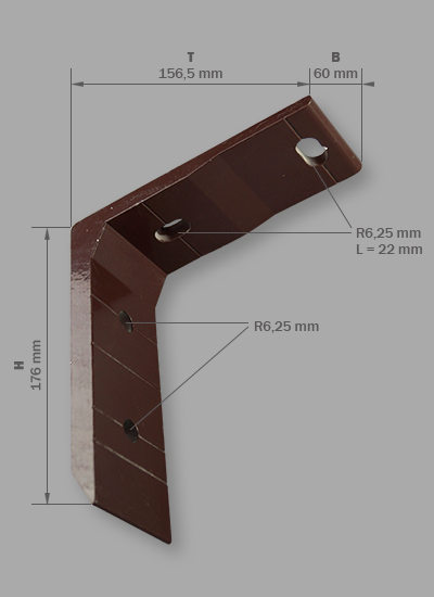 Beschreibung zur Bemaßung des Stoffs